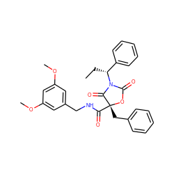 CC[C@H](c1ccccc1)N1C(=O)O[C@](Cc2ccccc2)(C(=O)NCc2cc(OC)cc(OC)c2)C1=O ZINC000096273436