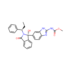 CC[C@H](c1ccccc1)N1C(=O)c2ccccc2[C@]1(O)c1ccc2nc(NC(=O)OC)[nH]c2c1 ZINC000213840491