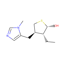 CC[C@H]1[C@@H](O)SC[C@@H]1Cc1cncn1C ZINC000013447182