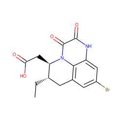 CC[C@H]1Cc2cc(Br)cc3[nH]c(=O)c(=O)n(c23)[C@@H]1CC(=O)O ZINC000029321006