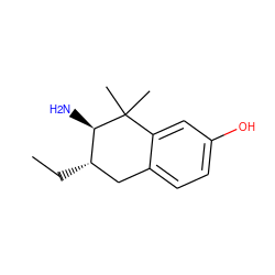 CC[C@H]1Cc2ccc(O)cc2C(C)(C)[C@@H]1N ZINC000026840232