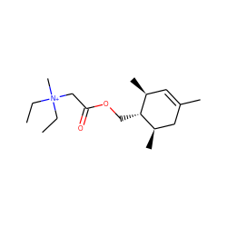 CC[N+](C)(CC)CC(=O)OC[C@@H]1[C@@H](C)C=C(C)C[C@H]1C ZINC000004318439