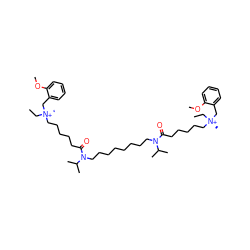 CC[N@@+](C)(CCCCCC(=O)N(CCCCCCCCN(C(=O)CCCCC[N@@+](C)(CC)Cc1ccccc1OC)C(C)C)C(C)C)Cc1ccccc1OC ZINC000253639342