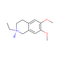 CC[N@@+]1(C)CCc2cc(OC)c(OC)cc2C1 ZINC000261306941