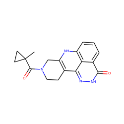 CC1(C(=O)N2CCc3c([nH]c4cccc5c(=O)[nH]nc3c45)C2)CC1 ZINC000150096554