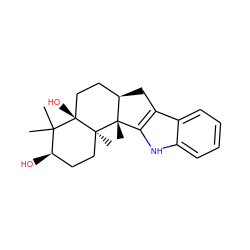 CC1(C)[C@H](O)CC[C@]2(C)[C@@]3(C)c4[nH]c5ccccc5c4C[C@@H]3CC[C@@]12O ZINC000049286831