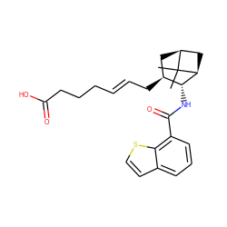 CC1(C)[C@H]2C[C@H](C/C=C/CCCC(=O)O)[C@@H](NC(=O)c3cccc4ccsc34)[C@@H]1C2 ZINC000026501723