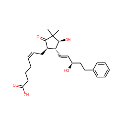 CC1(C)C(=O)[C@H](C/C=C\CCCC(=O)O)[C@@H](/C=C/[C@H](O)CCc2ccccc2)[C@@H]1O ZINC000038798068