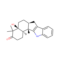 CC1(C)C(=O)CC[C@]2(C)[C@@]3(C)c4[nH]c5ccccc5c4C[C@@H]3CC[C@@]12O ZINC000049049030