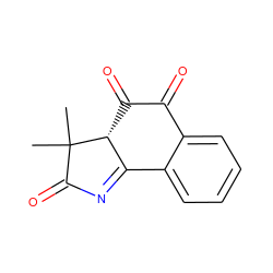 CC1(C)C(=O)N=C2c3ccccc3C(=O)C(=O)[C@H]21 ZINC000003996045