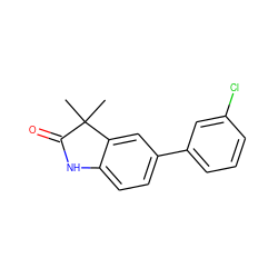 CC1(C)C(=O)Nc2ccc(-c3cccc(Cl)c3)cc21 ZINC000013860657