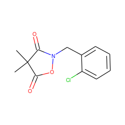 CC1(C)C(=O)ON(Cc2ccccc2Cl)C1=O ZINC000039298745