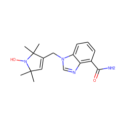 CC1(C)C=C(Cn2cnc3c(C(N)=O)cccc32)C(C)(C)N1O ZINC000040895269