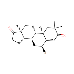 CC1(C)C[C@@]2(C)C(=CC1=O)[C@@H](Br)C[C@H]1[C@@H]3CCC(=O)[C@@]3(C)CC[C@@H]12 ZINC000215510347