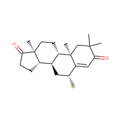 CC1(C)C[C@@]2(C)C(=CC1=O)[C@H](Br)C[C@H]1[C@@H]3CCC(=O)[C@@]3(C)CC[C@@H]12 ZINC000215510393