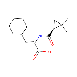 CC1(C)C[C@@H]1C(=O)N/C(=C\C1CCCCC1)C(=O)O ZINC000026024477