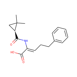 CC1(C)C[C@@H]1C(=O)N/C(=C\CCc1ccccc1)C(=O)O ZINC000026024237