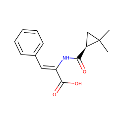 CC1(C)C[C@@H]1C(=O)N/C(=C\c1ccccc1)C(=O)O ZINC000026024250