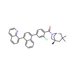 CC1(C)C[C@@H]2C[C@@](C)(CN2C(=O)c2ccc(-c3ccc(-c4cccc5cccnc45)c4ccccc34)cc2Cl)C1 ZINC000049777036