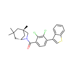 CC1(C)C[C@@H]2C[C@@](C)(CN2C(=O)c2ccc(-c3csc4ccccc34)c(Cl)c2Cl)C1 ZINC000049047934