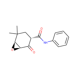 CC1(C)C[C@H](C(=O)Nc2ccccc2)C(=O)[C@H]2O[C@H]21 ZINC000013742788