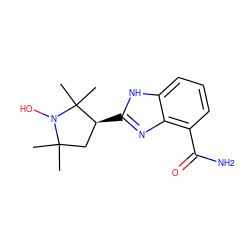 CC1(C)C[C@H](c2nc3c(C(N)=O)cccc3[nH]2)C(C)(C)N1O ZINC000040894021