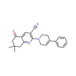 CC1(C)CC(=O)c2cc(C#N)c(N3CC=C(c4ccccc4)CC3)nc2C1 ZINC000028967588