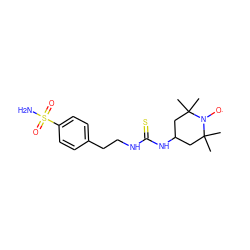 CC1(C)CC(NC(=S)NCCc2ccc(S(N)(=O)=O)cc2)CC(C)(C)N1[O] ZINC000101143956