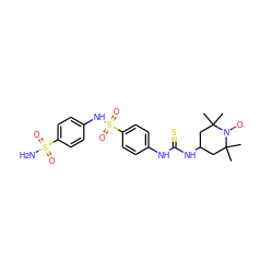 CC1(C)CC(NC(=S)Nc2ccc(S(=O)(=O)Nc3ccc(S(N)(=O)=O)cc3)cc2)CC(C)(C)N1[O] ZINC000101497073