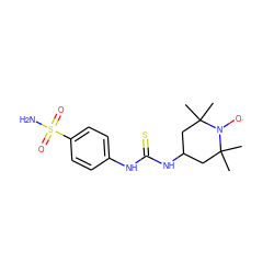 CC1(C)CC(NC(=S)Nc2ccc(S(N)(=O)=O)cc2)CC(C)(C)N1[O] ZINC000084406529