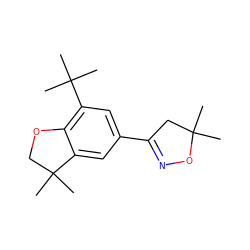 CC1(C)CC(c2cc(C(C)(C)C)c3c(c2)C(C)(C)CO3)=NO1 ZINC000013781014