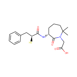 CC1(C)CCC[C@@H](NC(=O)[C@@H](S)Cc2ccccc2)C(=O)N1CC(=O)O ZINC000001546590