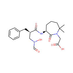 CC1(C)CCC[C@H](NC(=O)[C@H](Cc2ccccc2)CN(O)C=O)C(=O)N1CC(=O)O ZINC000003821447