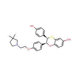 CC1(C)CCN(CCOc2ccc([C@@H]3Oc4ccc(O)cc4S[C@@H]3c3ccc(O)cc3)cc2)C1 ZINC000028349201