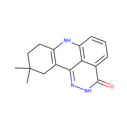 CC1(C)CCc2[nH]c3cccc4c(=O)[nH]nc(c2C1)c34 ZINC000146751176