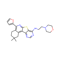 CC1(C)CCc2c(-c3ccco3)nc3sc4c(NCCN5CCOCC5)ncnc4c3c2C1 ZINC000064540241