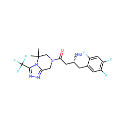 CC1(C)CN(C(=O)C[C@H](N)Cc2cc(F)c(F)cc2F)Cc2nnc(C(F)(F)F)n21 ZINC000028967377