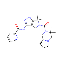 CC1(C)CN2CCC[C@H]2CN1C(=O)N1Cc2c(NC(=O)c3ccccn3)n[nH]c2C1(C)C ZINC000114184743