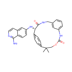 CC1(C)COC(=O)Nc2cccc(c2)CNC(=O)[C@@H](Nc2ccc3c(N)nccc3c2)c2ccc1cc2 ZINC000142926157