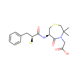 CC1(C)CSC[C@H](NC(=O)[C@@H](S)Cc2ccccc2)C(=O)N1CC(=O)O ZINC000026288877