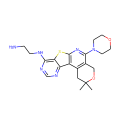 CC1(C)Cc2c(c(N3CCOCC3)nc3sc4c(NCCN)ncnc4c23)CO1 ZINC000020051705