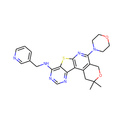 CC1(C)Cc2c(c(N3CCOCC3)nc3sc4c(NCc5cccnc5)ncnc4c23)CO1 ZINC000020438518