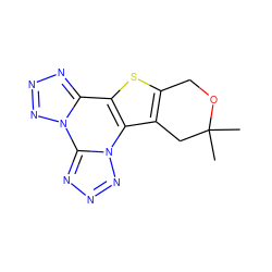 CC1(C)Cc2c(sc3c2-n2nnnc2-n2nnnc2-3)CO1 ZINC000000501951