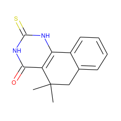 CC1(C)Cc2ccccc2-c2[nH]c(=S)[nH]c(=O)c21 ZINC000005072888