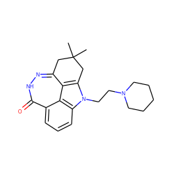 CC1(C)Cc2n[nH]c(=O)c3cccc4c3c2c(n4CCN2CCCCC2)C1 ZINC000150191147