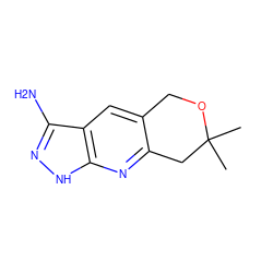 CC1(C)Cc2nc3[nH]nc(N)c3cc2CO1 ZINC000005075158