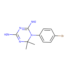 CC1(C)N=C(N)N=C(N)N1c1ccc(Br)cc1 ZINC000000146421