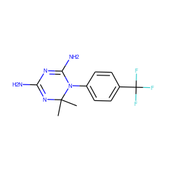 CC1(C)N=C(N)N=C(N)N1c1ccc(C(F)(F)F)cc1 ZINC000017039530