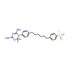 CC1(C)N=C(N)N=C(N)N1c1ccc(CCCCCCc2ccc(S(=O)(=O)F)cc2)cc1 ZINC000043307579