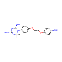 CC1(C)N=C(N)N=C(N)N1c1ccc(OCCOc2ccc(N)cc2)cc1 ZINC000001710094